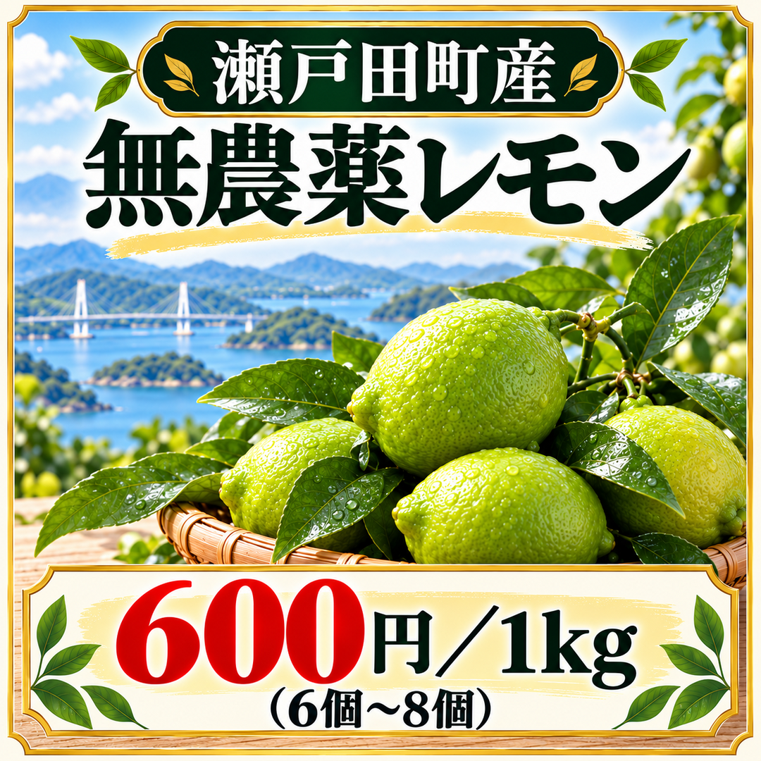 【無農薬】愛菜連のレモン　1kg　（6～8個程度）