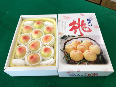 【贈答用】愛菜連の白桃（岡山県産）「清水白桃」「おかやま夢白桃」「白麗」「白皇」（10～11玉）【3.5kg中玉】